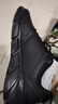 特步男鞋跑步鞋新款秋季厚底旅游透气轻便皮网面休闲运动鞋慢跑鞋子男 黑金-(皮面) 39 实拍图