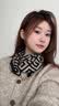 啄木鸟磁吸三角护颈小围巾女秋冬季2024新款棉麻丝巾百搭感方巾保暖围脖 棉麻磁扣-羽意丝绒【新升级面料 实拍图