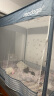 美朵嘉（MEDOGA）A类母婴家用婴儿防摔围栏蚊帐支架三开门夜光蓝1.35【抑菌面料】 实拍图