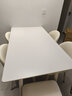 左客左家（ZUOKEZUOJIA）法式轻奢奶油白岩板餐桌长方形现代简约饭桌家用小户型餐桌椅组合 1米4+纯肉色皮革椅| 一桌六椅 实拍图