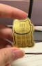 周生生Au9999黄金压岁钱 生生有礼招财福猫金片 90877D定价 实拍图