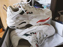 斐乐（FILA）男鞋跑步鞋轻便运动鞋情侣款男女透气慢跑鞋老爹鞋男子休闲鞋 微白/火红-WR 41 实拍图