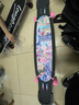 与板与长板宇宙奇点滑板新手入门板男女生舞板刷街代步平花板 114cm娃娃墙 黑纱粉轮 实拍图