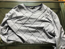 守约贤者秋冬季款男士纯色长袖t恤男V领韩版潮流秋衣宽松体恤衫加肥加大码 1183浅灰 2XL建议体重170-190斤 实拍图