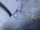 恒源祥轻奢含桑蚕丝长袖衬衫男秋冬季男士商务休闲正装衬衣中青年外套男 中兰 40 （胸围106cm） 实拍图