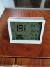 得力(deli)室内温湿度表 LCD\电子温湿度计带闹钟功能婴儿房室内温湿度表办公用品（可充电）白色LE504-WH 实拍图