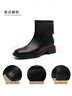 ZHR短靴女秋冬加绒保暖瘦瘦靴女时尚气质后拉链女靴 BL210A 黑色 35 实拍图
