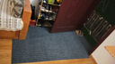 柏能条纹入户地垫门口地毯入户门脚垫进户门口地垫可裁剪120x180cm灰 实拍图