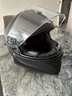 坦克摩托车头盔T127全盔国潮安全帽3C机车双镜片电动车防风男女 亚黑【透明镜片+镀银镜片+加棉头套+尾翼】 XXL（适合头围58-59cm） 实拍图