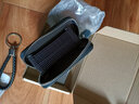 蒙伯斯防盗刷卡包女士真牛皮多卡位防消磁小巧卡片包超薄情人节卡套男 睿智黑—12卡位【防盗刷】 实拍图