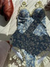 星昌旺分体裙式泳衣女露背性感显瘦遮肉夏泡温泉游泳纯欲风两件套 蓝色碎花泳衣两件套 均码 80-120斤 实拍图