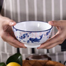 昭乐 碗年年有鱼青花瓷中式家用陶瓷米饭碗面碗大汤碗釉中彩 蓝鱼5英寸米饭碗（6个） 实拍图