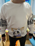 稻草人（MEXICAN）卫衣男士ins潮流宽松长袖T恤青少年圆领套头上衣 白色 3XL 实拍图
