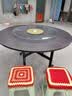 依恋达餐桌可移动家用折叠桌多功能吃饭桌饭店大圆桌子仿实木可折叠餐桌 1.4+转盘【黑胡桃8-10人】 晒单实拍图