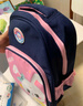 艾欣儿 儿童幼儿园小班书包小学生女生男孩低年级大班中班可爱恐龙卡通动漫减压减重护脊小书包背包 老蓝配粉小兔子图 实拍图