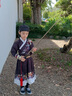 耀王儿童汉服男童夏季古装明制锦衣卫武侠飞鱼服帅气侠客演出服STFY01 飞鱼服红色（双排扣腰带） 130 晒单实拍图