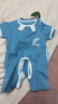 舒贝怡2件装婴儿衣服夏季薄款新生儿连体衣短袖哈衣儿童爬服蓝色59CM 实拍图