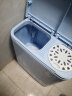 奥克斯（AUX）洗+脱5.0公斤家用小型宿舍单身迷你双桶缸半自动洗脱一体洗衣机HB30P56-98 梦幻蓝 实拍图