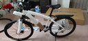 永久山地自行车26英寸21速碟刹款减震前叉男女式成人学生城市越野单车 21速24英寸钢架线碟 白色 实拍图