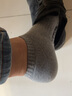 凰棉船袜男士袜秋冬加厚款纯色棉袜低筒低帮无骨浅口运动毛巾短袜子男 麻灰色- 6双 均码 实拍图