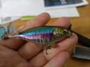 二次元 水面拖拉机路亚假饵浮水铅笔螺旋桨水面系路亚饵翘嘴鲈鱼淡海水通杀鱼饵拟饵 11g/8.5cm 宝石蓝 实拍图
