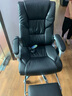 凯联（KAILIAN）真皮老板椅可躺办公椅按摩大班椅舒适久坐电脑椅家用转椅高档椅子 贵族黑+搁脚 纳帕皮+按摩 实拍图