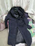 老爷车 中长款羽绒服男过膝加厚保暖连帽大码宽松中老年人男装羽绒服外套大衣冬季新品爸爸装防寒服送礼 带毛领-蓝色 L-175 实拍图