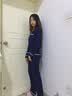 歌佰芬睡衣女秋冬季纯棉长袖睡衣女冬休闲家居服圆领可外穿全棉运动套装 64253中紫 M （80-100斤） 实拍图