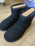 热风（Hotwind）加绒保暖雪地靴百搭女靴冬季简约百搭棉靴加绒短靴 01黑色 (预售11.17发货) 37 实拍图