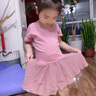 艾舞戈儿童舞蹈服夏季练功女童跳舞衣幼儿园宝宝连体芭蕾舞裙中国舞服装 酱粉色-短袖 120 码 高105-110cm重30-38斤 实拍图