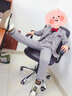 萝卜呗呗儿童西装套装男童礼服西装钢琴主持演出服花童礼服钢琴表演服西服 灰色外套+衬衫+马甲+裤子+领带 130 建议体重43-50斤 实拍图