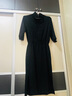 KEYUYAO 黑色收腰雪纺连衣裙女夏装款韩版气质遮肚显瘦时尚中长裙子 黑色 M 实拍图