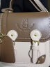 米菲（MIFFY）斜挎包女生日礼物可爱风剑桥包高级感带金属logo挂件可单肩手提 卡其色 晒单实拍图