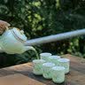 连山阁 陶瓷泡茶壶带过滤网内胆大号容量家用茶具单壶冲茶器杯子套装 升级玉兰花茶壶陶瓷650ml（一壶六杯 实拍图
