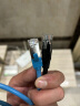 晶华 六类双屏蔽网线 千兆Cat6类纯铜网络连接线 家用工程脑宽带监控8芯双绞跳线 蓝色2米 W130G 实拍图