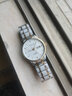 冠琴（GUANQIN）手表男士全自动机械表瑞士品质防水夜光精钢双日历学生多功能腕表 条丁钢带间白（机械款） 实拍图