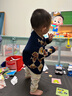 齐齐熊（ciciibear）[纯棉]拜年服男童开衫毛衣红色宝宝新年开衫儿童针织衫亲子装 藏青色【开衫-纯棉】 100 实拍图