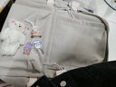 睿昂 韩版学院风初中生高中生大学生女生书包女原宿风双肩背包电脑包 白拼桔 带开心鸭挂件 实拍图