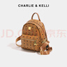 CHARLIE&KELLI CK品牌包包女款书包双肩包女士2025年妈咪背包大容量实用礼物女 棕色小号【京仓配送 礼袋包装】 实拍图
