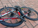永久（FOREVER）山地车自行车成人男女青少年学生铝合金单车上班代步公路越野赛车 【钢架】顶配版-黑红辐条轮 27.5寸24速【推荐165-195cm】 实拍图