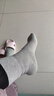 华邦老年松口袜宽口纯色棉袜宽松中筒不勒中老年奶奶大码老人四季常规 女-浅灰5双 均码（春秋中厚） 实拍图