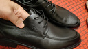 红蜻蜓男棉鞋商务圆头休闲鞋正装皮鞋男德比鞋WTA5712黑色加绒43 实拍图