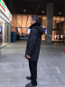 南极人羽绒服男中老年中长款加厚保暖连帽老年人外套男装冬爸爸装 中长款-无毛领-黑色 M(可穿90-110斤） 实拍图