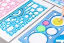 【全网低价】博教（BOJIAO）小学生万花尺套装数学几何模型作图绘图工具设计制图多功能手抄报模版专用 万花尺7件套蓝色 实拍图