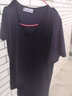 艾路丝婷新款短袖T恤女V领上衣纯色打底体恤TX3560 深蓝色 M 实拍图