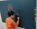 磁善家 黑板墙贴双层儿童黑板墙家用无尘黑板贴画画板写字板 孔雀绿 90*150cm 实拍图
