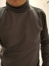 宾色中半高领打底衫男纯色加厚长袖t恤春秋季加绒保暖男装潮体恤冬季 半高领深灰色+半高领宝蓝色 XL 【适合130-145斤】 实拍图