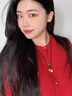 Lnieer新中式葫芦项链男女同款古法沙金福袋编绳项链2026新款轻奢毛衣链 葫芦项链 实拍图
