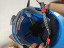 伟光 安全帽 高强度ABS透气领导监理头盔 工地建筑工程 新国标电绝缘安全帽 蓝色透气款 旋钮式调节 实拍图