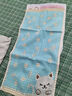 新亚纯棉小猫咪儿童毛巾2条装A类吸水洗脸小毛巾手帕面巾 25*49cm 实拍图